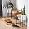 Hello Honey® White & Black Boho Embossed Metal Planters with Stands Set